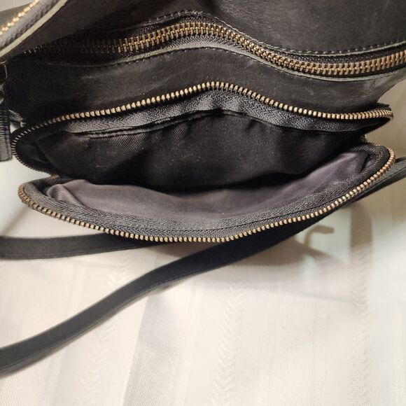 Wise Owl Leather Crossbody Bag Purse Black Travel Business Work Casual - Picture 6 of 15